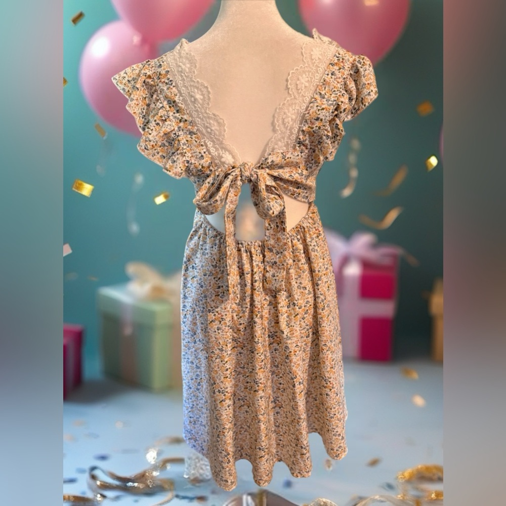 Floral One-Shoulder Dress - Picture 4 of 4